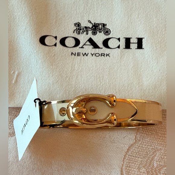 Coach Accessories - Coach Gold Horsebit Bangle Watch